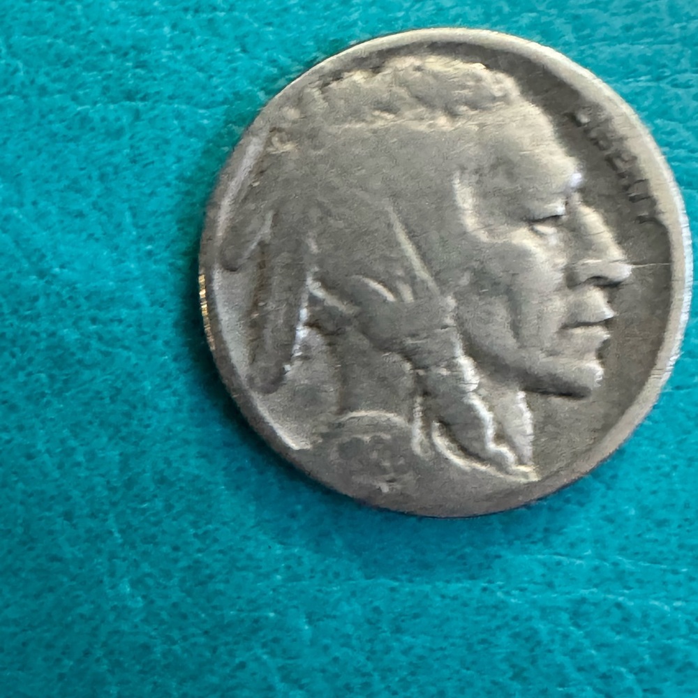 Vintage 1928 Buffalo Nickel Coin.